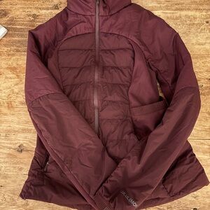 lululemon athletica Quilted Hooded Puffer Jacket - Maroon